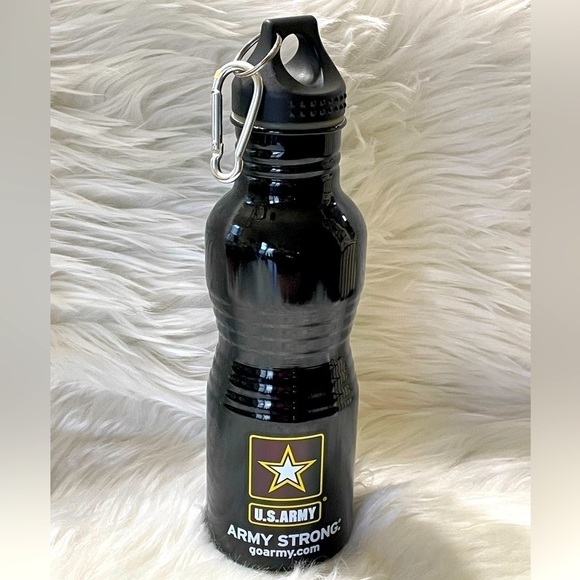 Army Water Bottle Metal With Clip NWOT - Picture 1 of 8